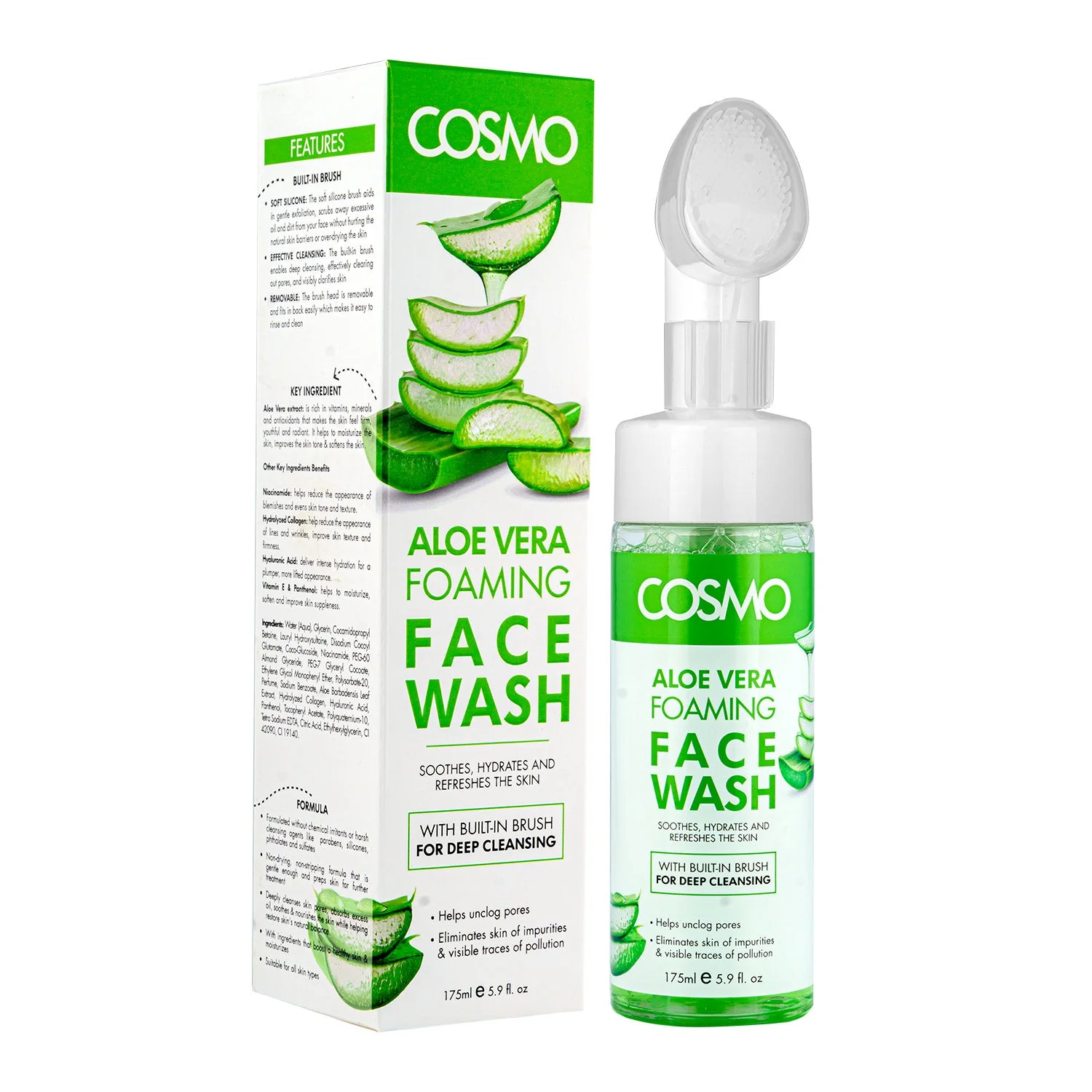 Aloe Vera Foaming Face Wash - Image 3