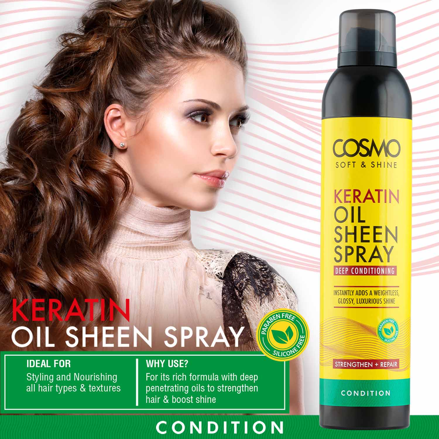 Soft & Shine Keratin Oil Sheen Spray - Image 2