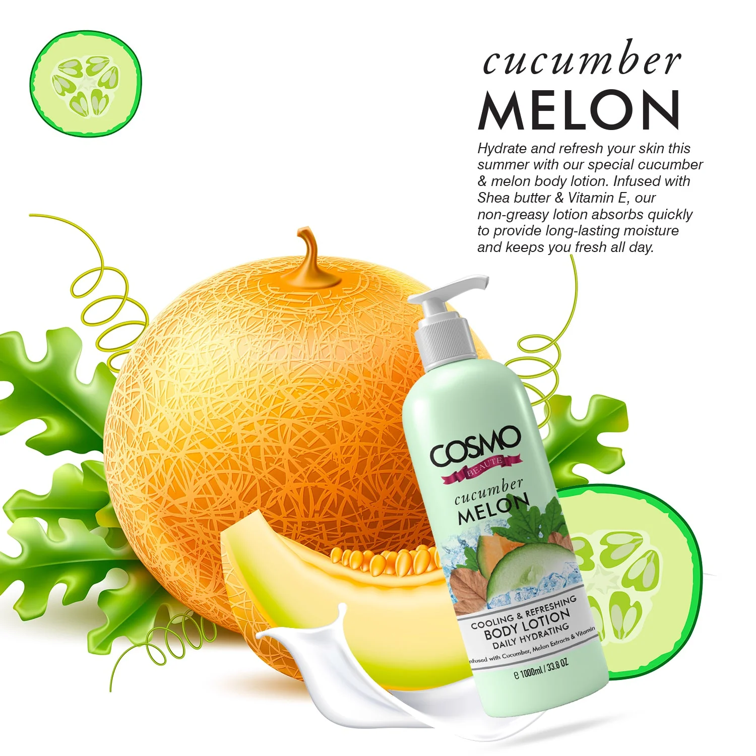 Cucumber Melon Body Lotion - Image 2