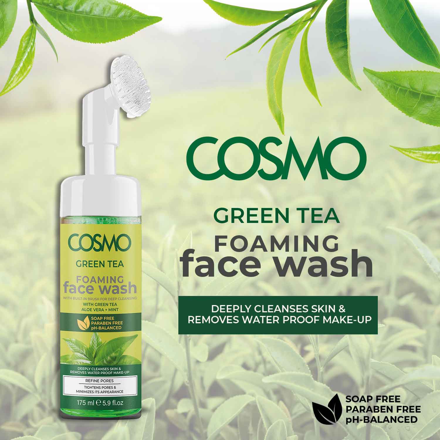 Green Tea Foaming Face Wash - Image 3