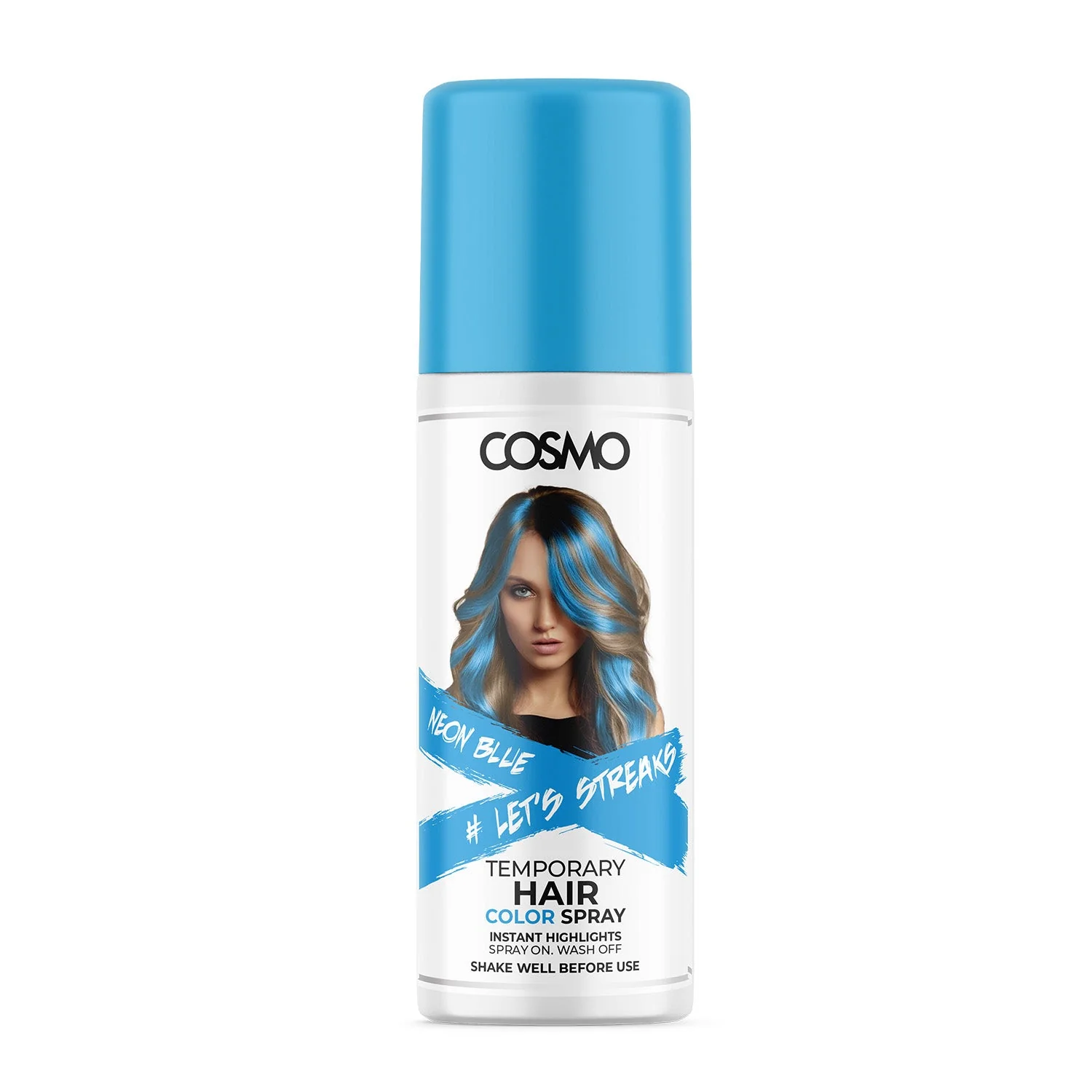Temporary Hair Colour Spray Neon Blue