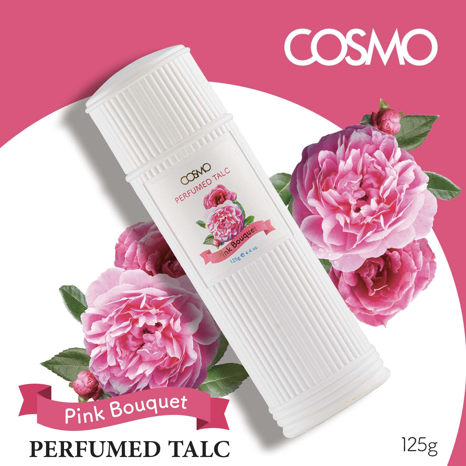 Pink Bouquet Perfumed Talc - Image 2