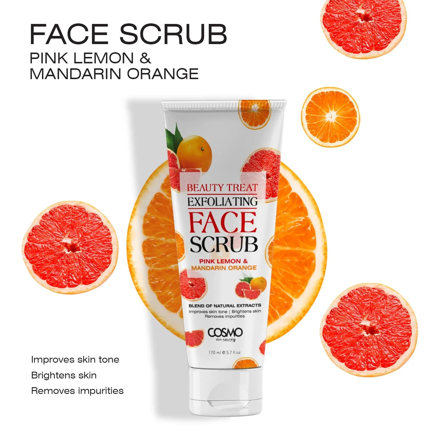 Pink Lemon & Mandarin Orange Face Scrub - Image 2