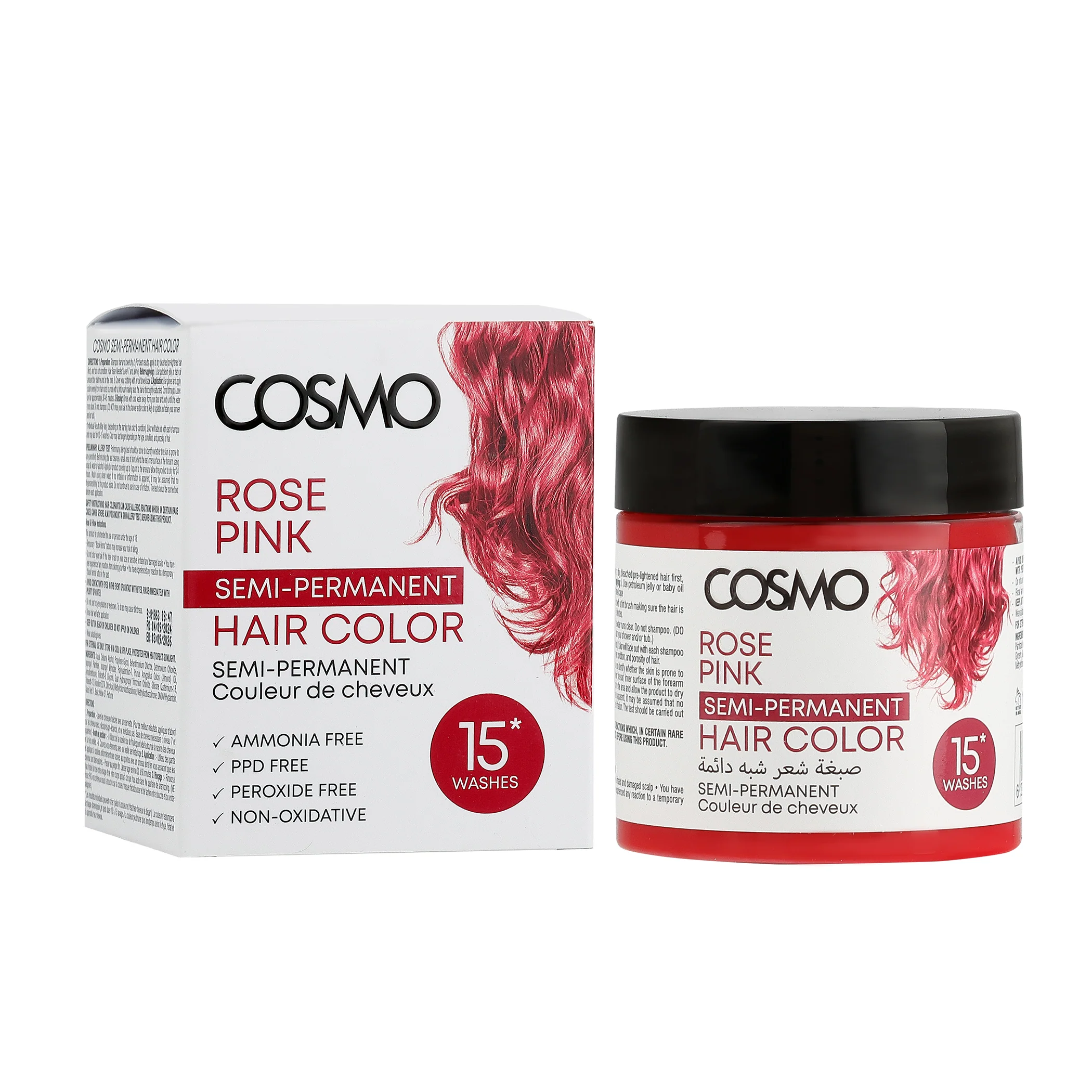 Semi-Permanent Hair Color Rose Pink - Image 2