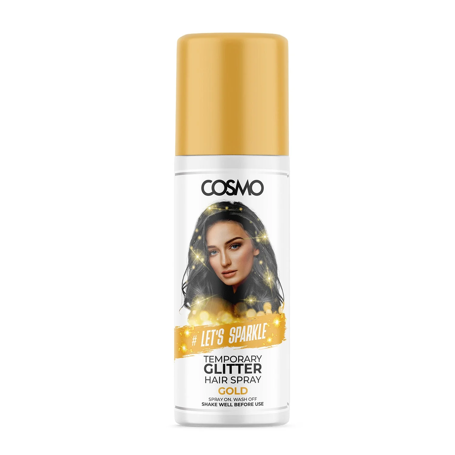 Temperory Glitter Gair Spray Gold