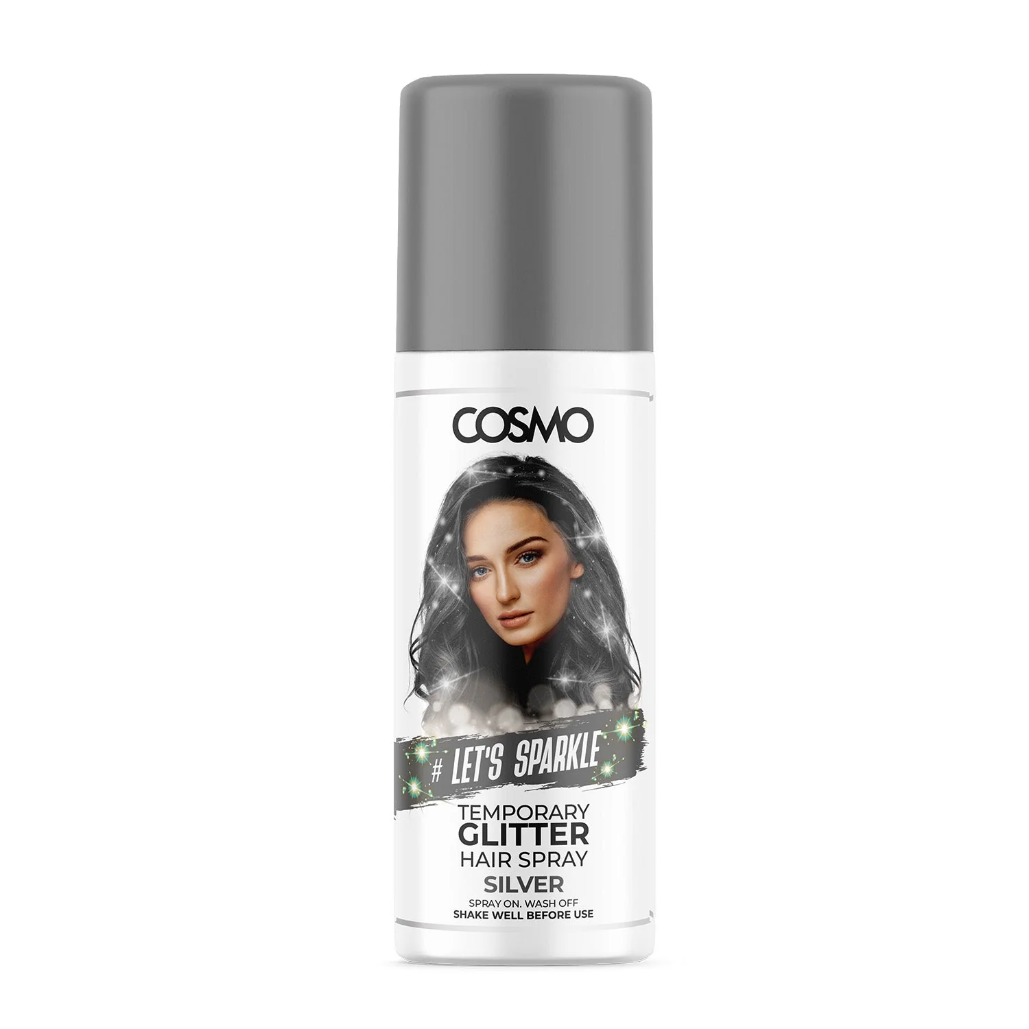 Temperory Glitter Hair Spray Silver