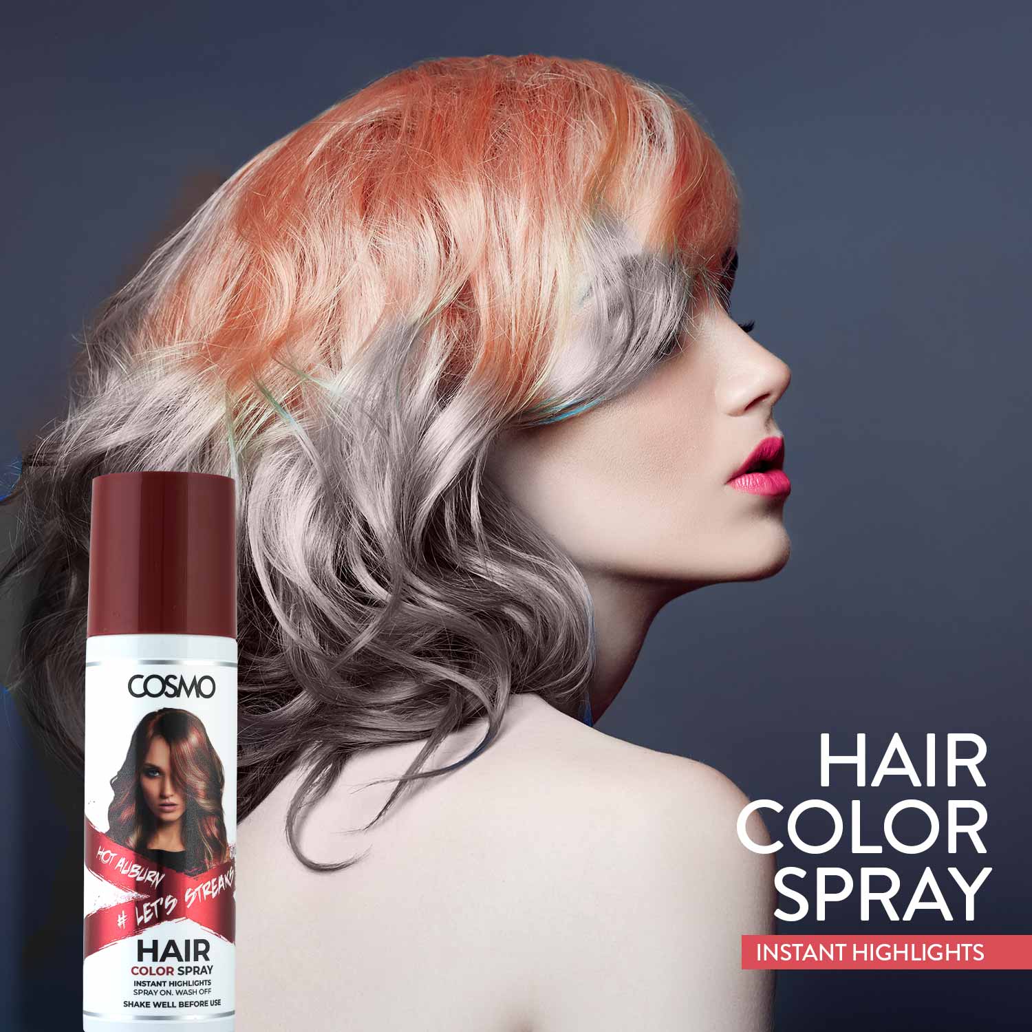 Temporary Hair Colour Spray Hot Aubury - Image 2
