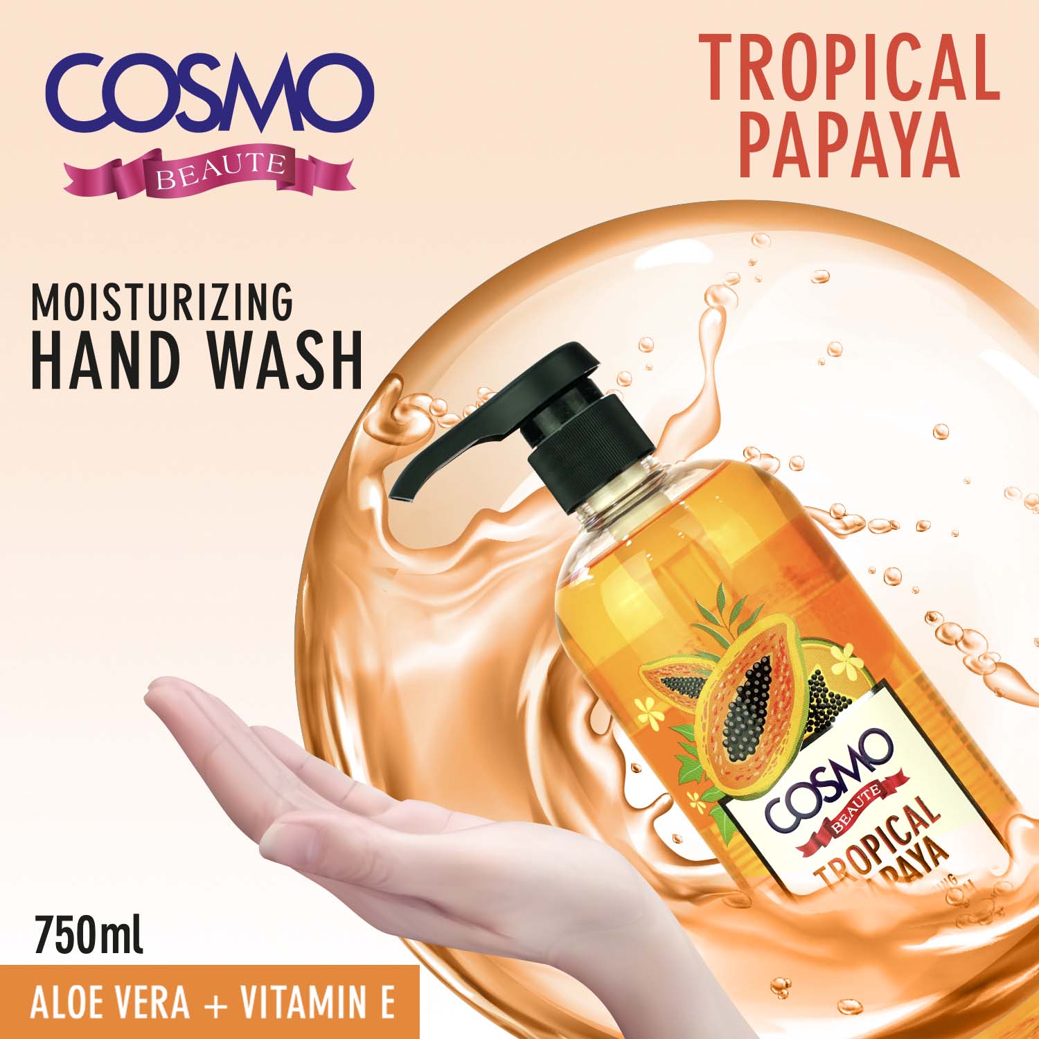 Tropical Papaya Moisturizing Hand Wash - Image 2