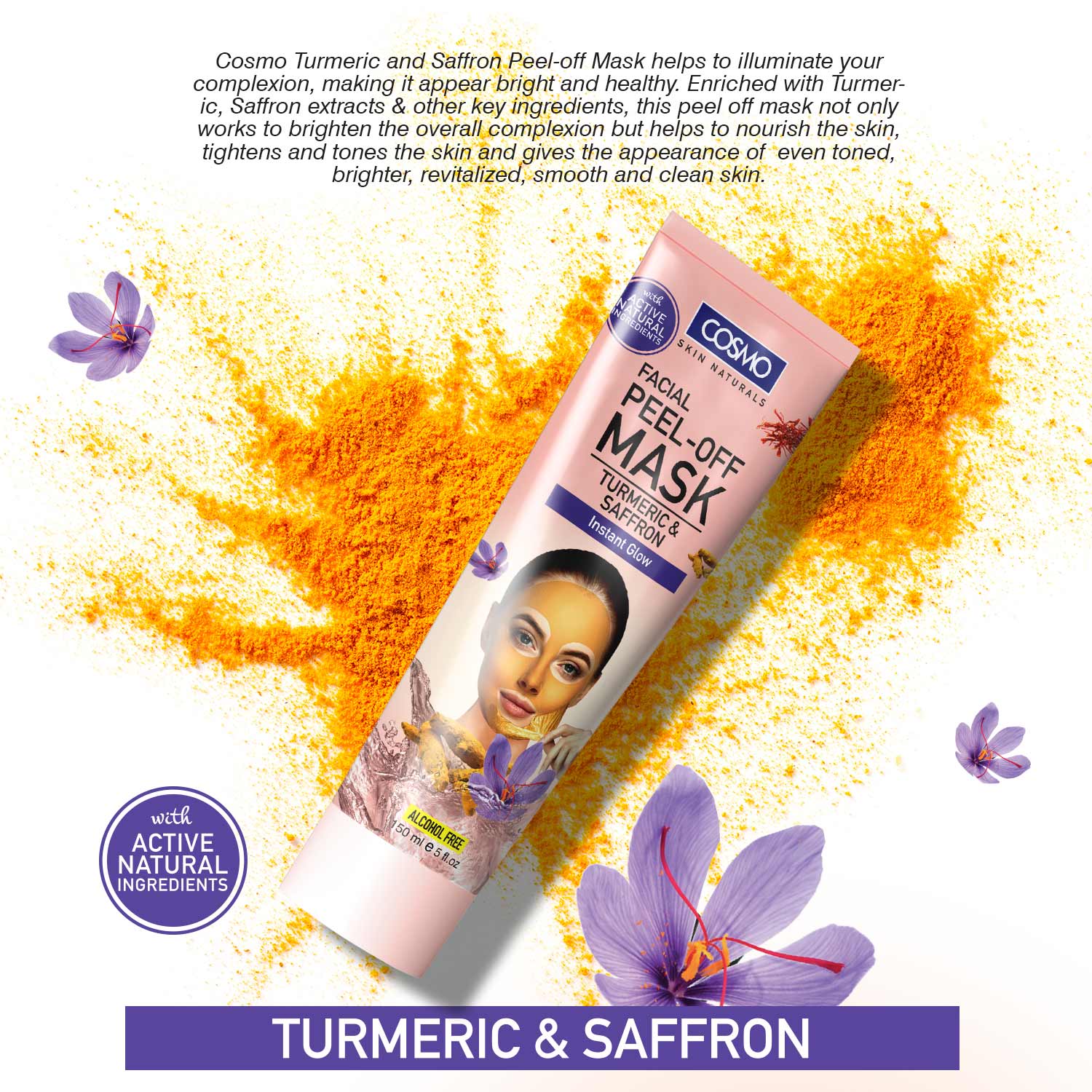 Turmeric Saffron Peel-Off Mask - Image 2